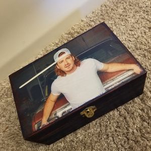 Painted Wooden Morgan Wallen Keepsake Stash Trinket box